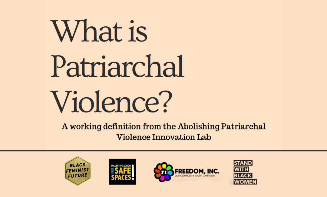 What is Patriarchal Violence? A Working Definition from the Abolishing Patriarchal Violence Innovation Lab